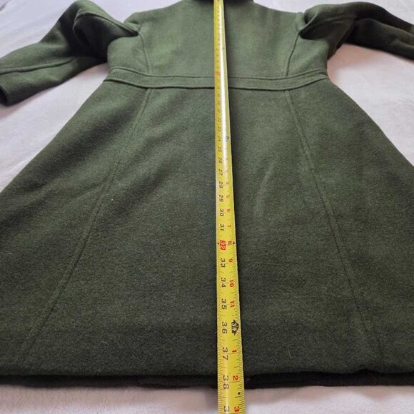 New 12 J Crew Factory wool-blend lady day coat in Pine Green - Picture 12 of 12